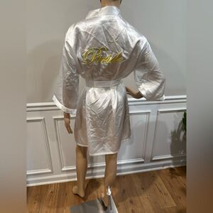 White Satin Bridal Robe